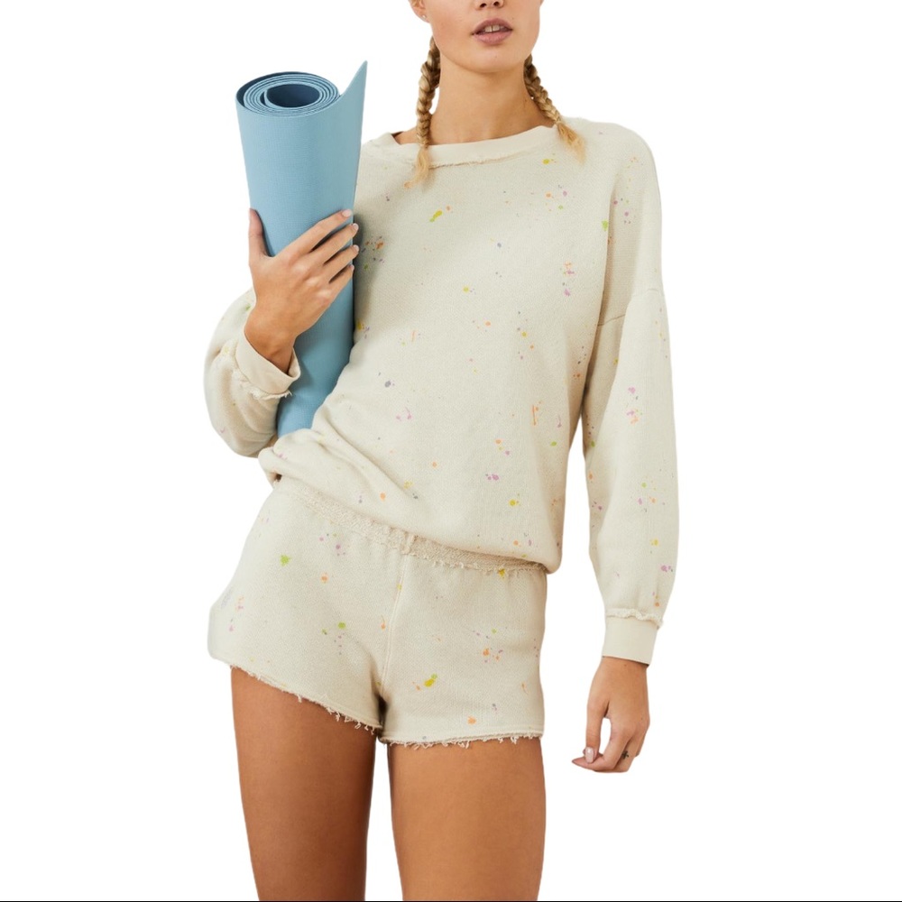 NWT FREE PEOPLE Fleece Shorts - Picture 2 of 5